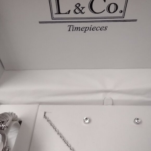 New With Tags, L & Co. Timepieces Watch, Necklace and Earrings - Picture 9 of 14